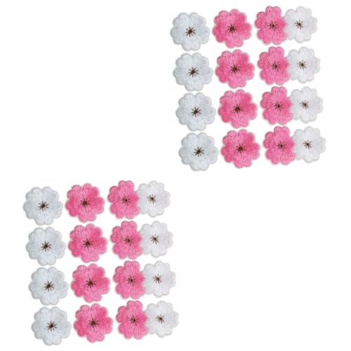 DOITOOL 2 Sätze Teiliges Diy Aufnäher Mit Kirschblüten Motiven Bügelbilder Für Jacken Hüte Und Taschen Dekorative Patches Für Kreative Bastelprojekte 30 Stück * 2 von DOITOOL