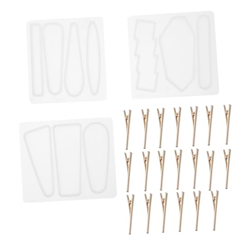 DOITOOL 2 Sätze Teiliges Diy Haarclip Formen Set Epoxidharz Gießformen Für Kreative Schmuckherstellung Für Handarbeiten Und Haaraccessoires 23 Stück * 2 von DOITOOL