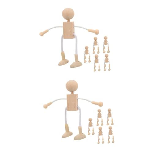DOITOOL 2 Sätze Teiliges Diy Holzpuppen Unbemalte Holzfiguren Für Bastelprojekte Für Fördert Kreativität Und Vorstellungskraft Für Dekorieren 6 Stück * 2 DOITOOL 2 Sätze Teiliges Diy Holzpuppen Unbemalte Holzfiguren Für Bastelprojekte Für Fördert Kreativität Und Vorstellungskraft Für Dekorieren 6 Stück * 2 von DOITOOL