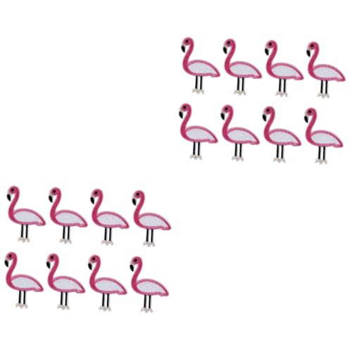 DOITOOL 2 Sätze Teiliges Flamingo Stickpatches Selbstklebende Stoffflicken Für Jacken Jeans Kunstprojekte Dekorative Aufnäher Für Kleidung Und Accessoires 12 Stück * 2 von DOITOOL