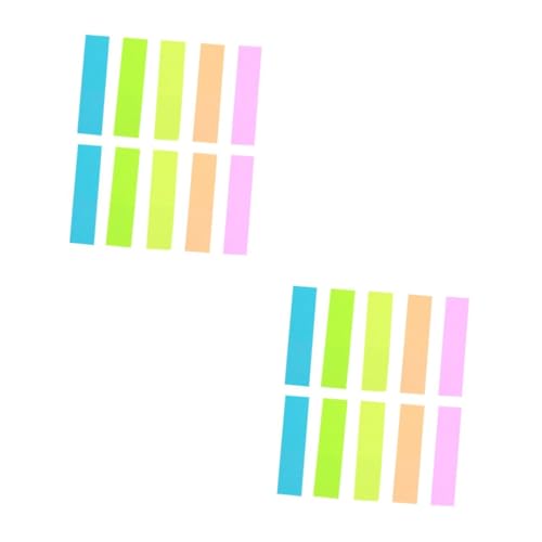 DOITOOL 2 Sätze Teiliges Fluoreszierende Index Aufkleber Für Schule Büro Selbstklebende Farbige Haftnotizen Zur Einfachen Organisation Und Planung Von Terminen Und 10 Stück * 2 von DOITOOL