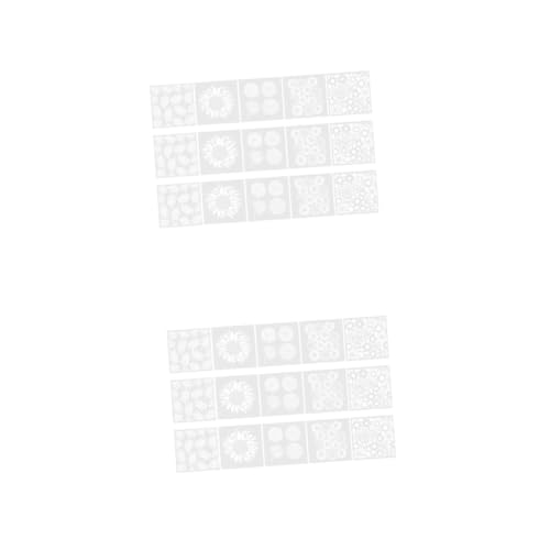 DOITOOL 2 Sätze Teiliges Hohlmalvorlagen Für Blumenzeichnungen Diy Schablonen Pet Wiederverwendbar Für Scrapbooking Home Dekoration Und Kreative Bastelprojekte 15 Stück * 2 von DOITOOL
