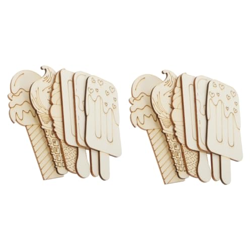 DOITOOL 2 Sätze Teiliges Holz Eiscreme Bastelarbeiten Leere Holzschablonen Zum Diy Eisform Ausschnitte Für Bastelprojekte Und Sommerdekoration 30 Stück * 2 DOITOOL 2 Sätze Teiliges Holz Eiscreme Bastelarbeiten Leere Holzschablonen Zum Diy Eisform Ausschnitte Für Bastelprojekte Und Sommerdekoration 30 Stück * 2 von DOITOOL