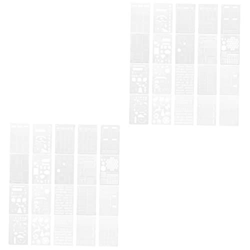 DOITOOL 2 Sätze Teiliges Journal Schablonen Vielseitige Diy Malvorlagen Für Scrapbooking Wiederverwendbare Zeichen Und Bastelschablonen Geeignet Für Tagebuchgestaltung Und 20 Stück * 2 von DOITOOL