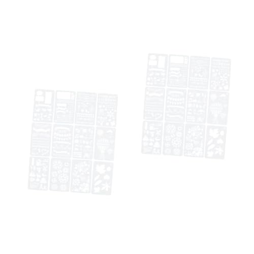 DOITOOL 2 Sätze Teiliges Malvorlagen Schablonen Für Diy Zeichnungen Lustige Dekorative Schablonen Für Scrapbooking Und Kreative Projekte Zufälliger Stil Weiß 12 Stück * 2 von DOITOOL