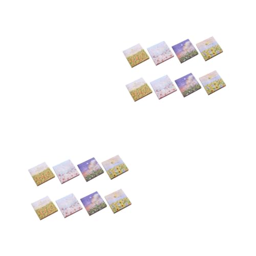 DOITOOL 2 Sätze Teiliges Selbstklebende Notizzettel Ölmalerei Design Praktische Memo Pads Für Büro Und Schule Für Wichtige Botschaften Und Erinnerungen 8 Stück * 2 von DOITOOL