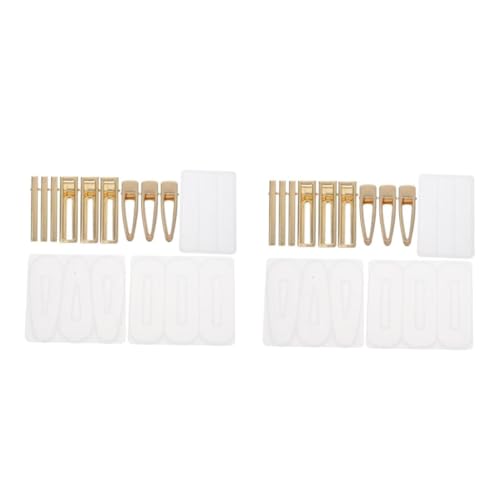 DOITOOL 2 Sätze Teiliges Set Silikonformen Für Haarclips Diy Epoxidharz Gussform Mit Zubehör Für Schmuckherstellung Für Kreative Haaraccessoires Und Bastelprojekte 12 Stück * 2 von DOITOOL