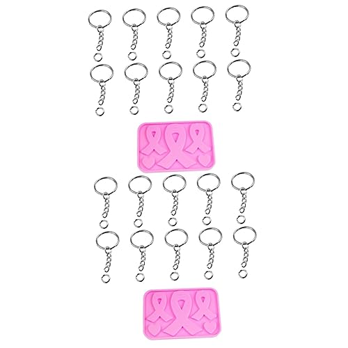 DOITOOL 2 Sätze Teiliges Silikon Schlüsselanhänger Form Mit Loch Diy Bow Schlüsselanhänger Gießform Für Kreative Bastelprojekte Wiederverwendbare Silikonform Für Schmuck Und 11 Stück * 2 von DOITOOL