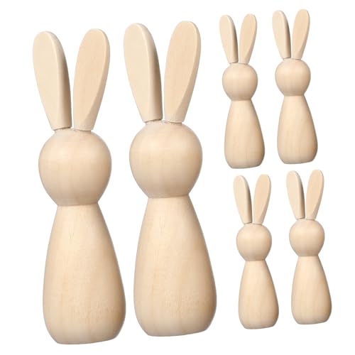 DOITOOL 2 Sätze Teiliges Unbemalter Holz Puppen Kaninchenfiguren Für Diy Bastelprojekte Ungestaltete Holzfiguren Zum Bemalen Und Dekorieren Für Ostern Dekoration 10 Stück * 2 DOITOOL 2 Sätze Teiliges Unbemalter Holz Puppen Kaninchenfiguren Für Diy Bastelprojekte Ungestaltete Holzfiguren Zum Bemalen Und Dekorieren Für Ostern Dekoration 10 Stück * 2 von DOITOOL