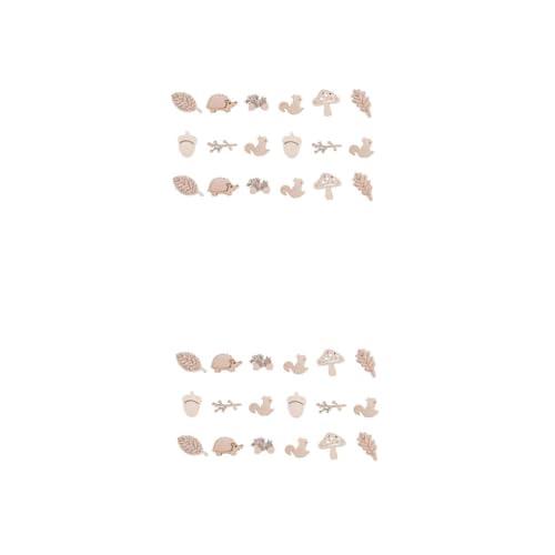 DOITOOL 2 Sätze Tier Und Pflanzenform Holzscheiben Handgefertigte Holzstücke Für Diy Projekte Dekoration Basteln Geeignet Für Partys Und Kreative Kunstprojekte 100 Stück * 2 von DOITOOL