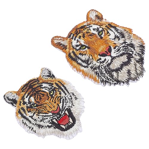 DOITOOL 2 Sätze Tiger Design Stickerei Patches Aufbügelbare Tiger Flicken Für Kleidung Jeans Taschen Hüte Diy Dekoration Und Reparatur 2 Stück * 2 von DOITOOL
