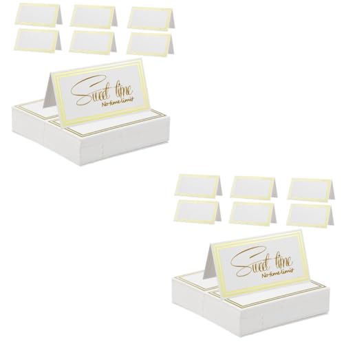 DOITOOL 2 Sätze Tischkarten Mit Bronziertem Design Elegante Namenskarten Für Hochzeiten Und Dinnerpartys Für Ihre Tischdekoration 60 Stück * 2 von DOITOOL