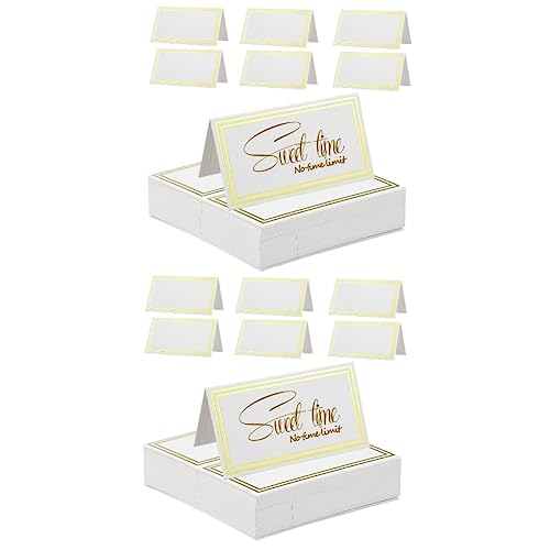 DOITOOL 2 Sätze Tischkarten Mit Elegante Bronzierte Design Platzkarten Für Hochzeiten Und Dinnerpartys Moderne Tischdekoration Für Besondere Anlässe 60 Stück * 2 von DOITOOL
