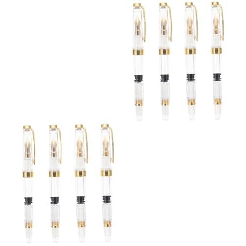 DOITOOL 2 Sätze Transparente Füllfederhalter Mit Nachfüllfunktion Ergonomisches Design Für Schreibübungen Und Kalligraphie Schulsachen Und 4 Stück * 2 von DOITOOL
