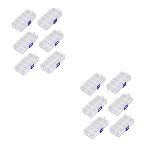 DOITOOL 2 Sätze Transparente Kunststoffbox Für Schmuck Und Perlen Mit Fächern Zur Aufbewahrung Von Ohrringen Und Diy Zubehör Für Wohnzimmer Schlafzimmer Und Büro 6 Stück * 2 DOITOOL 2 Sätze Transparente Kunststoffbox Für Schmuck Und Perlen Mit Fächern Zur Aufbewahrung Von Ohrringen Und Diy Zubehör Für Wohnzimmer Schlafzimmer Und Büro 6 Stück * 2 von DOITOOL
