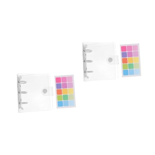 DOITOOL 2 Sätze Transparente Ordnerhüllen Mini Ringbuch Cover Für Lose Für Schule Büro Und Persönliche Notizen Schützt Wichtige Informationen 2 Stücke * 2 von DOITOOL