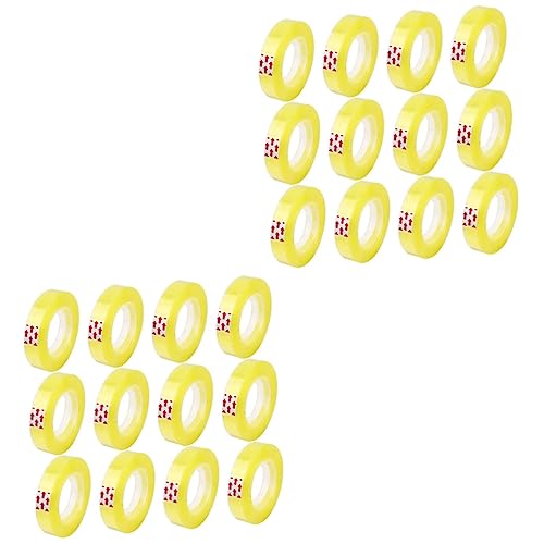 DOITOOL 2 Sätze Transparentes Gelbes Klebeband Büroklebeband Umzugsverpackung Verpacken Klares Klebeband Verpackung Versiegelungsbänder Unsichtbares Klebeband Klares 12 Stücke * 2 von DOITOOL