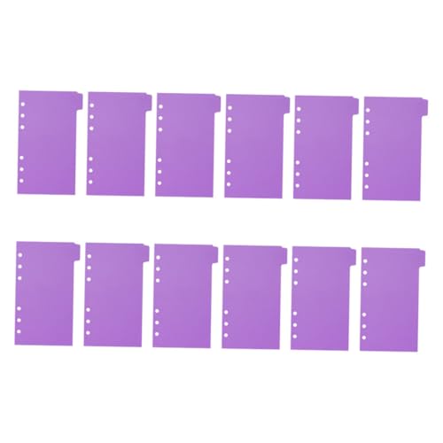 DOITOOL 2 Sätze Trennpapier Dateiteiler Index-Tab-Teiler Planerordner Buchseite Notizbuch Binder Loseblatt-Marker Tab -Trenner Registerteiler für 6 Ringbücher Buchmarkierungen pp Violett von DOITOOL