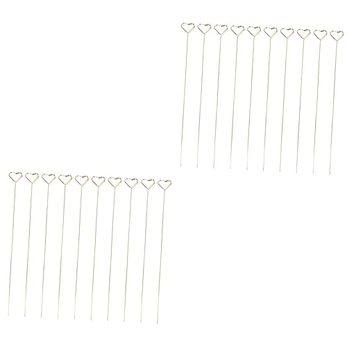 DOITOOL 2 Sätze Valentinstag Karte Kartenclips in Herzform Gefälligkeiten Für Hochzeitsfeiern Memohalter Herz Büroklammern Zahlenkarten Memo-clip Bilderständer Golden Plastik 10 Stück * 2 von DOITOOL