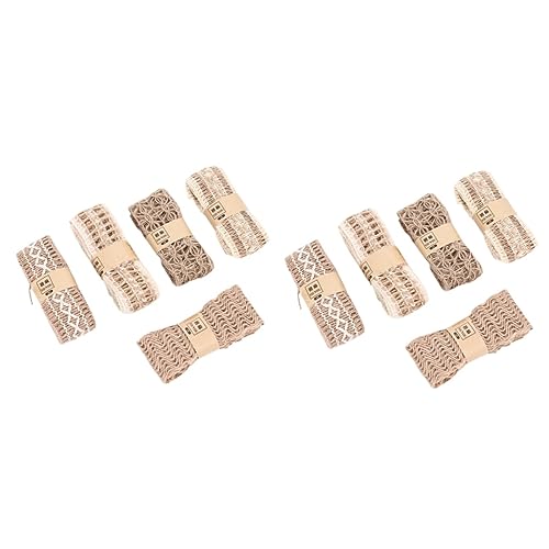DOITOOL 2 Sätze Vintage Juteband Spitzenband Für Diy Basteln Hochzeits Und Wohnungsdekoration Naturmaterial Vielseitig Einsetzbar Für Kreative Projekte 5 Stück * 2 DOITOOL 2 Sätze Vintage Juteband Spitzenband Für Diy Basteln Hochzeits Und Wohnungsdekoration Naturmaterial Vielseitig Einsetzbar Für Kreative Projekte 5 Stück * 2 von DOITOOL
