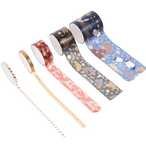 DOITOOL 2 Sätze Vintage Style Washi Tape Dekorative Scrapbook Klebebänder Für Notizbücher Diy Projekte Fotoalben Und Journaling Einfach Abziehbar Und Rückstandsfrei Entfernbar 5 Stück * 2 von DOITOOL