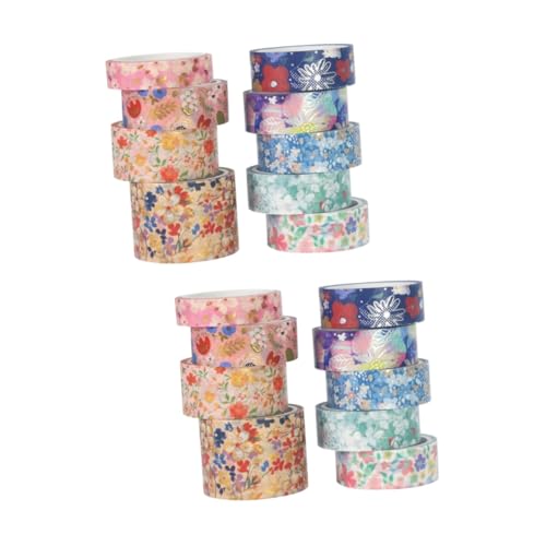 DOITOOL 2 Sätze Washi Tapes Mit Blumenmuster Dekoratives Klebeband Für Scrapbooking Journals Und Bastelprojekte Vielseitig Einsetzbar Für Geschenkverpackungen Und Partys 9 Rollen * 2 von DOITOOL
