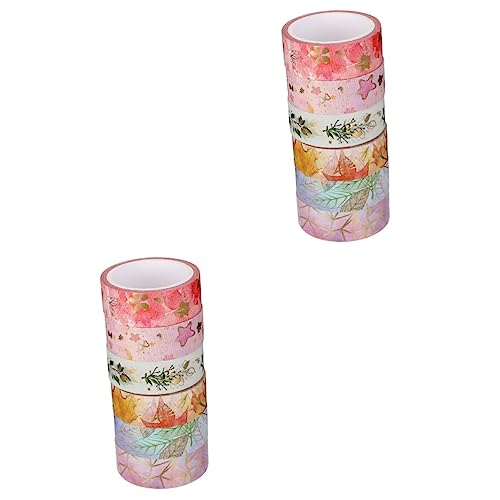 DOITOOL 2 Sätze Washi-tape Sammelalbum Für Zeitschrift Dekorative Papierbänder Empfindlich Party Decoration Party Dekoration Diy Klebeband Papierklebeband Selber Machen 6 Rollen * 2 von DOITOOL