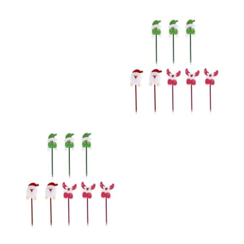 DOITOOL 2 Sätze Weihnachtsstift Ästhetisch Funkelnde Stifte Mehrfarbiger Stift Stifte Für Die Schule Stift Für Festival Kreative Kugelschreiber Stifte Schwamm 8 Stücke * 2 von DOITOOL