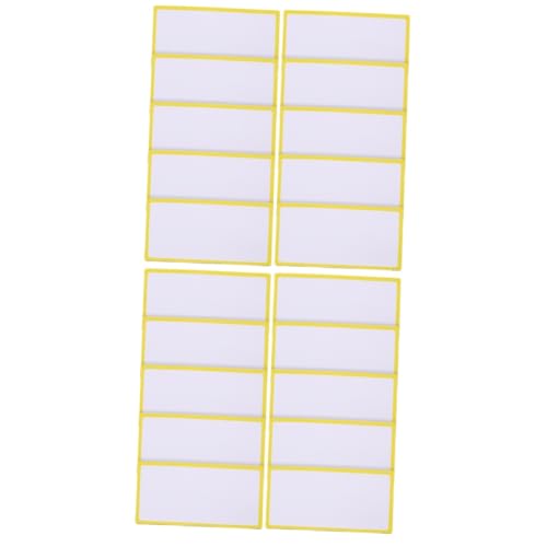 DOITOOL 2 Sätze Wiederverwendbare Magnetische Beschriftungslabels Für Whiteboards Trockene Radierfähigkeit Für Büroorganisation Und Lehrmaterialien 10 Stück * 2 von DOITOOL