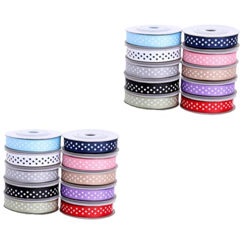 DOITOOL 2 Sätze Yards Ripsband Mit Punkten Mischfarben Geschenkband Für Diy Verpackungen Hochzeiten Partys Und Kreative Projekte 10 Rollen * 2 DOITOOL 2 Sätze Yards Ripsband Mit Punkten Mischfarben Geschenkband Für Diy Verpackungen Hochzeiten Partys Und Kreative Projekte 10 Rollen * 2 von DOITOOL