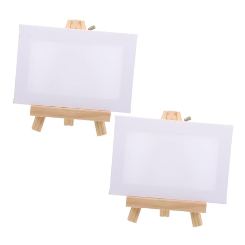 DOITOOL 2 Sets Malstaffelei Mini Staffeleiständer Kleine Mini Staffelei Mini Kunststaffelei Staffeleien Tafel Kiefernholz Malstaffelei Kartenständer Ausstellungsstaffelei von DOITOOL