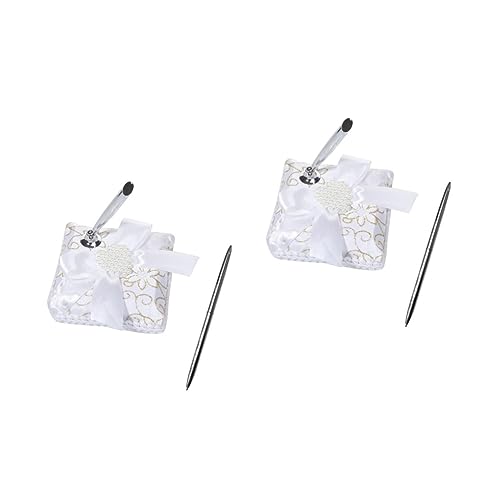 DOITOOL 2 Stck. Eleganter Hochzeits Signierstift Halter mit Großem Schleifen Design für Hochzeitsfeiern Verlobungen und Jubiläen Stilvoller Stiftständer für Romantische Anlässe in Weiß DOITOOL 2 Stck. Eleganter Hochzeits Signierstift Halter mit Großem Schleifen Design für Hochzeitsfeiern Verlobungen und Jubiläen Stilvoller Stiftständer für Romantische Anlässe in Weiß von DOITOOL