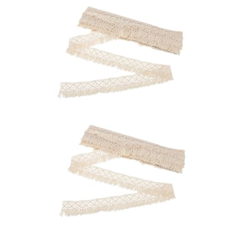 DOITOOL 2 Stück Accessoires mit Quastenspitze Blumen- Kleidung Stickerei Schnürsenkel Hochzeit bestickt für Quaste Spitze Bandrand dekorative Grenze Blumenranddesign Baumwollfaden Beige DOITOOL 2 Stück Accessoires mit Quastenspitze Blumen- Kleidung Stickerei Schnürsenkel Hochzeit bestickt für Quaste Spitze Bandrand dekorative Grenze Blumenranddesign Baumwollfaden Beige von DOITOOL