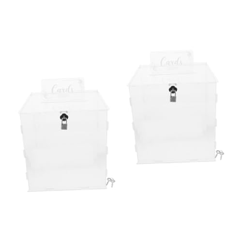 DOITOOL 2 Stück Acryl Hochzeit Kartenbox mit Schloss Transparente und Geldkartenbox für Hochzeitsfeier Party Kartenhalter Langlebige Aufbewahrung für Umschläge und Kleine Geschenke DOITOOL 2 Stück Acryl Hochzeit Kartenbox mit Schloss Transparente und Geldkartenbox für Hochzeitsfeier Party Kartenhalter Langlebige Aufbewahrung für Umschläge und Kleine Geschenke von DOITOOL