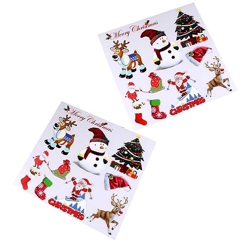 DOITOOL 2 Stück Aufkleber für DIY-Kleider fashing costume weihnachtsmotiv weihnachten Aufbügeln Weihnachtsüberweisungen Patch Aufkleber für Wärmeübertragung Aufnäher für Tasche Abs von DOITOOL
