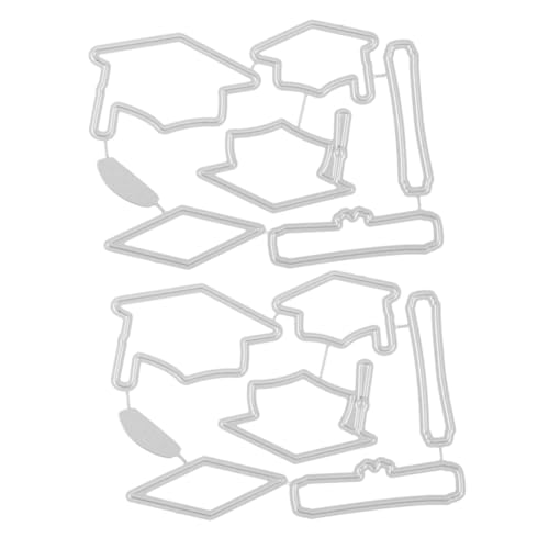 DOITOOL 2 Stück Bachelor -hutmesserform Gestanzt Kappe Geschnitten Schnitt Stirbt Handwerk Schneiden Sterben Stanzform Zum Thema „abschluss“. Rostfreier Stahl Silver DOITOOL 2 Stück Bachelor -hutmesserform Gestanzt Kappe Geschnitten Schnitt Stirbt Handwerk Schneiden Sterben Stanzform Zum Thema „abschluss“. Rostfreier Stahl Silver von DOITOOL