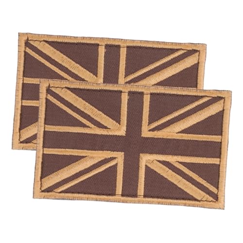 DOITOOL 2 Stück Bestickter Britischer Flaggen Aufnäher mit Haken und Flauschverschluss Vielseitig für Jacken Rucksäcke Mützen Kleidung Einfach Anzubringen Atmungsaktives Stoffapplikation von DOITOOL