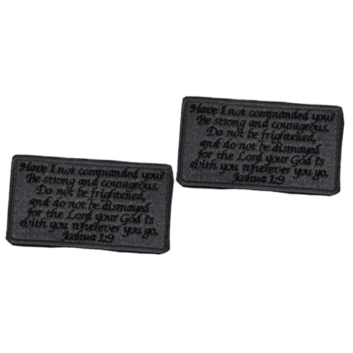 DOITOOL 2 Stück Bibelvers Aufnäher Patch für Kleidung Diy Dekoration Waschbarer Stoffpatch für Jacken Taschen Hüte Reparatur und Gestaltung DOITOOL 2 Stück Bibelvers Aufnäher Patch für Kleidung Diy Dekoration Waschbarer Stoffpatch für Jacken Taschen Hüte Reparatur und Gestaltung von DOITOOL