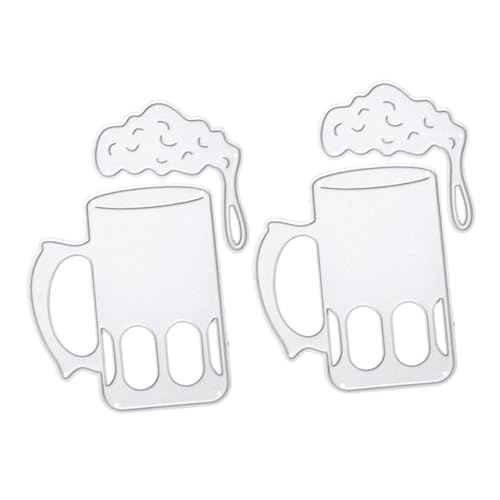 DOITOOL 2 Stück Bierbecher Stanzform DIY Carbonstahl Schneidschablonen für Kreative Bastelarbeiten Langlebig und Handfreundlich für Scrapbooking und Dekoration von DOITOOL