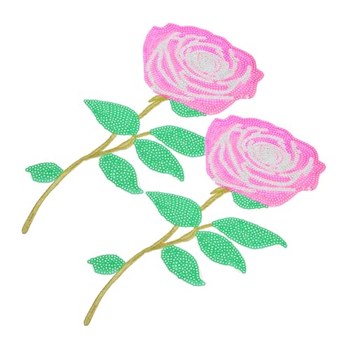 DOITOOL 2 Stück Blumenbeete girly sticken Jeansflecken Stickerei Aufnäher für Kleidung Form Pailletten-Flicken zum Aufbügeln Grafikpatch Boho-Patches wendbarer Pailletten-Patch Stoff Rosa DOITOOL 2 Stück Blumenbeete girly sticken Jeansflecken Stickerei Aufnäher für Kleidung Form Pailletten-Flicken zum Aufbügeln Grafikpatch Boho-Patches wendbarer Pailletten-Patch Stoff Rosa von DOITOOL