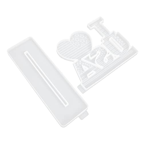 DOITOOL 2 Stück DIY Epoxidharz Silikonform Herzform Gießmuster für Unabhängigkeitstag Deko Einfach zu Entformen Langlebig und Leicht zu Reinigen für Bastelprojekte und Schmuckgestaltung von DOITOOL