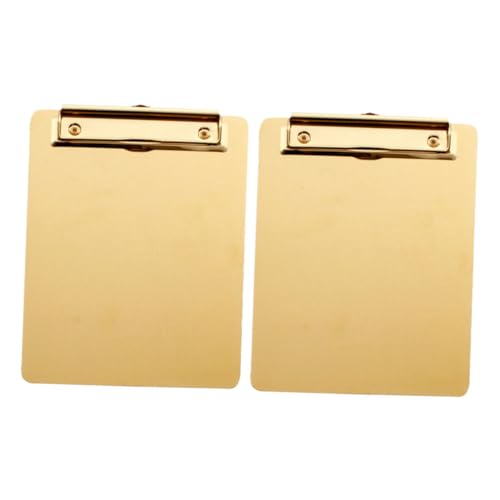 DOITOOL 2 Stück Dateispeicherblock Planke Klemmbretter A4 Datei Zwischenablagen Mit Dokumentieren Metalldateiclips Schreibunterlage Schreibunterstützungstafel Golden Rostfreier Stahl DOITOOL 2 Stück Dateispeicherblock Planke Klemmbretter A4 Datei Zwischenablagen Mit Dokumentieren Metalldateiclips Schreibunterlage Schreibunterstützungstafel Golden Rostfreier Stahl von DOITOOL