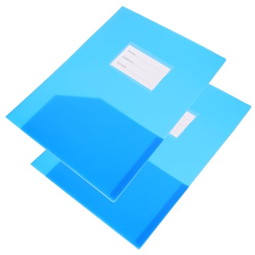 DOITOOL 2 Stück Dateiumschlag Taschenordner Masse Zwei-Taschen-Ordner Dokumentenmappen farbig Aktenordner für das Büro Bürobedarf Aktenordner aus Kunststoff Papier Blue von DOITOOL