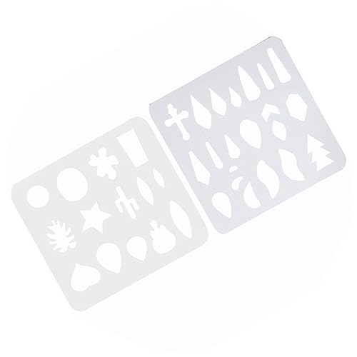 DOITOOL 2 Stück Diy Schablonen Kunststoff Weiß Vielseitige Ohrschmuck und Haarschmuck Vorlagen Wiederverwendbare Zeichenschablonen für Kreative Bastelprojekte für Handarbeiten und von DOITOOL