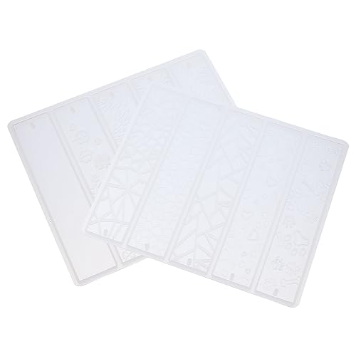 DOITOOL 2 Stück Diy Silikon Bookmark Mold Wiederverwendbare Gießform für Epoxidharz Herz und Blattdesign für Kreative Lesezeichenprojekte mit Verschiedenen Materialien von DOITOOL