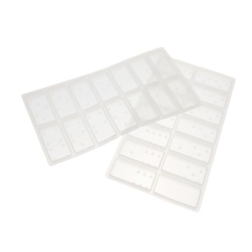 DOITOOL 2 Stück Diy Silikon Domino Mold Kreative Epoxidharz Gussform für Handgemachte Domino Spiele für Bastelprojekte und Gestaltung von DOITOOL