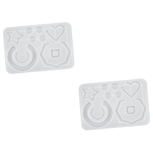 DOITOOL 2 Stück Diy Silikonform für Schmuck Gießform für Ohrringe und Anhänger Hitzebeständig Wiederverwendbar für Kreative Bastelprojekte Langlebig und Leicht zu Entformen von DOITOOL