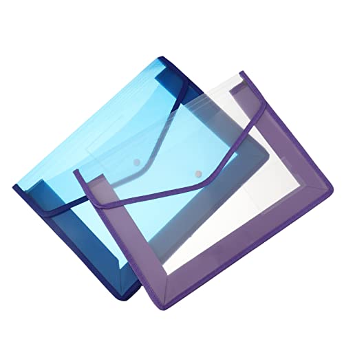 DOITOOL 2 Stück Dokumentenaufbewahrungstaschen Druckknopf Transparente Ordner für Schule Büro und Zuhause Wiederverwendbar und Leicht mit Beschriftungsfeld für DOITOOL 2 Stück Dokumentenaufbewahrungstaschen Druckknopf Transparente Ordner für Schule Büro und Zuhause Wiederverwendbar und Leicht mit Beschriftungsfeld für von DOITOOL