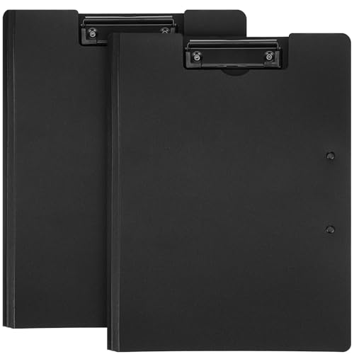 DOITOOL 2 Stück Doppelter Ordner mit Dokumentspeicher Klemmbretter faltbar falten bedecktes Klemmbrett Büro-Klemmbrett Board-Clip-Ordner Fach-Zwischenablage Dokumentordner Plastik Schwarz DOITOOL 2 Stück Doppelter Ordner mit Dokumentspeicher Klemmbretter faltbar falten bedecktes Klemmbrett Büro-Klemmbrett Board-Clip-Ordner Fach-Zwischenablage Dokumentordner Plastik Schwarz von DOITOOL