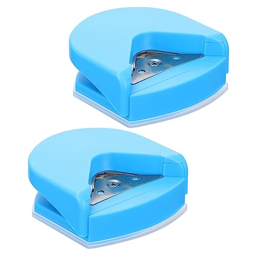 DOITOOL 2 Stück Eckschneider Papier Runder Klein Scrapbooking -tools Kreisschneider Für Papierhandwerk Runden Bilder Basteln Basteleckenschneider Eckrundschneider Schneiden Schild Blue Abs von DOITOOL